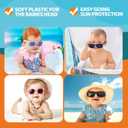 4 x RIVBOS Baby Sunglasses Boys&Girls with Strap UV400 Polarized Flexible for Toddler,Infant and Newborn(0-24month) RBK0231 (Navy Blue&grey Lens)