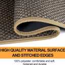 SUMLANS Kitchen Mat Set Cushioned Non Slip Rug for Kitchen Floor, Absorbent Runner Comfort Standing Mat Washable for Kitchen, Office, Home (Brown, 17.3"x47")