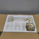 Mini Crystal Chandelier, Golden Crystal Lighting,5-Light Modern Chandelier for Living Room Kitchen Island Entryway Bedroom (16.5" High 16.9" Wide)