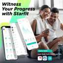 RunStar Smart Scale for Body Weight and Fat Percentage, High Accuracy Digital Bathroom Scale with Large Display for BMI Heart Rate 22 Body Composition Analyzer Sync with Fitness App 400lb