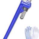 24 Inch Pipe Wrench | Plumbers Wrench, Heavy Duty Plumbing Tools | Forged from High Carbon Steel | Suitable for Water Pipes, Plumbing, Fire Protection Pipe Tools