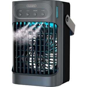 Small Portable Air Conditioner, LEAEYFE 3 Higher Speeds With 800ml Extra Large Water Tank, 120 Oscillating Mini Cooler Works Within 9 Feet, 2/8 Hour Timer,For Desk, Home, bed and Living Room