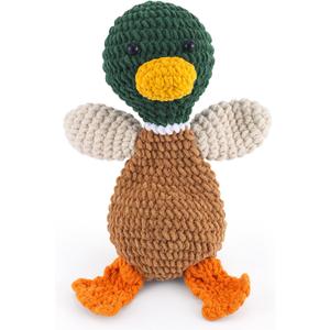 Baby Mallard Duck Cute Soft Plush Toy Huggable Handmade Stuffed Animal 13 Inches Green Fluffy Nursery Home Decor Baby Shower Birthday Gift for Newborn Infant Toddler Boys Girls