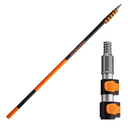 5-24 ft Long Telescoping Extension Pole // Multi-Purpose Extendable Pole with Universal Twist-on Metal Tip // Lightweight and Sturdy // Best Telescopic Pole for Painting, Dusting and Window Cleaning