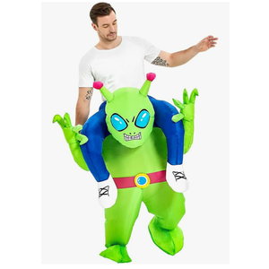 JUROSAICA Alien Costume Family Inflatable Alien Costume Ride On Halloween Costumes Set for Kids Parents