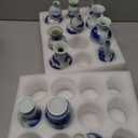 Maxcheck 12 Pcs Small Blue and White Vase Mini Porcelain Chinoiserie Bud Vase Vintage Ceramic Oriental Handmade Chinese Flower Jardiniere for Home Office Shelf Table Centerpieces Decor(Classic)
