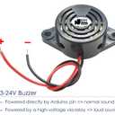 12V, 3-24V Active Piezoelectric Buzzer for Arduino, ESP32, ESP8266, Raspberry Pi, 5 Pieces