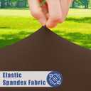 Moosfor Round Spandex Tablecloth, Elastic Fitted Waterproof Tablecloths for 45"-56" Tables, Stretch Washable Picnic Table Cover for Camping, Dining, Indoor and Outdoor, Coffee