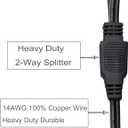 14AWG 2-Way Splitter, SAE Connector,1 to 2 SAE Connector Power Charger Adapter