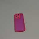 CANSHN Matte Compatible with iPhone 15 Pro Case, Upgraded [Full Camera Protection] [Translucent Matte] Shockproof Protective Phone Case Cover 6.1 Inch - Hot Pink