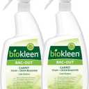 Biokleen Bac-Out Carpet Cleaner Spray, Stain Remover and Odor Eliminator, Use on Area Rugs, Upholstery & More, Removes Dirt, Pets, Wine & Food, Lime Scent, 32 oz, 2 Pack