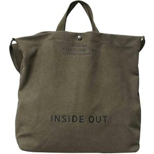 Sumleno Women Large Canvas Tote Handbags Casual Shoulder Work Bag Crossbody Top Handle Vintage Grunge Hobo Bag | Large, Canvas, Casual, Shoulder, Work Bag, Crossbody (One Size, Army Green)
