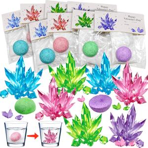 24 Pack Valentines Day Gifts For Kids Science Kit Planting Crystal Classroom Exchange School Activities Party Favors For Boys and Girls With Card