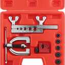Brake Line Flaring Tool Kit,Single & Double Brake Flare Tool Kit Includes Adapters,Flare Cone,Flares Rod,Tube Cutter,Universal Brakes Line Flares Tools Kits for Cars,SUVs,Trucks
