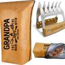 2 x Gifts for Grandpa, Christmas Grandpa Gifts from Grandkids BBQ Blanket with Meat Claws, Meat Resting Bag for BBQ Smoking, Meat Shredder Claws Grill Accessories for Outdoor Grill on Birthday