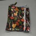 Washable Guinea Pig Tunnel with Curtains - Cozy Hamster Hideout Fit for Small Animals - Soft Accessories for Hamster/Chinchilla/Bunny (Mushrooms)