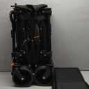 Navatiee 140L Collapsible Folding Wagon, Large Capacity Foldable Wagon with Silent All-Terrain Wheels, Utility Grocery Cart for Camping Shopping Outdoor, Black