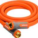 YAMATIC Garden Hose 5/8 in x 10 ft, Ergonomic Swivel Fittings, Burst 600 PSI,Heavy Duty, Flexible and Lightweight Water Hose (Orange)