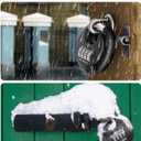 DELSWIN 4-Digit Disc Combination Lock Outdoor - Heavy Duty Combination Padlocks with Hardened Steel Shackle Weatherproof Combo Locks for Gates,Sheds,Fence,Storage Unit (3/8" Shackle, Black,2 Pcs)