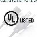 C2G Power Cord, Replacement Power Cable, 3 Pin Connector, Universal Power Cord, 16 AWG, Black, 5 Feet (1.52 Meters), Cables to Go 29927