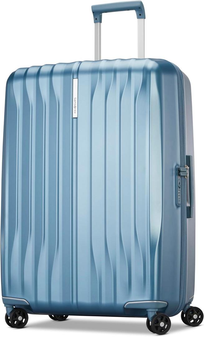 Samsonite UpLIFT 27" Lightweight Hardside Large Checked Luggage with Spinner Wheels - Expandable Luggage - Airline-Approved, Polycarbonate Hard Suitcase for Ultra Lightweight Travel - Elemental Blue (Checked-Large-27-Inch, Elemental Blue)