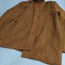 Faux Suede Jacket Women Fall Fashion 2025 Leather Jackets Long Sleeve Button Down Winter Coats Shackets Outerwear L