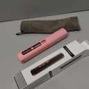 Cordless Hair Straightener and Curler 2 in 1, Mini, Lightweight and Small,USB Rechargeable with 4500mAh Battery, 10s Fast Heating, Portable Ceramic Flat Iron for Travel (Pink)