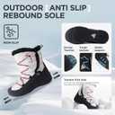 HAPPY NOCNOC Boys Girls Snow Boots Waterproof Outdoor Sport Warm Cozy Anti-Slip Lightweight Winter Shoes for Toddler/Little/Big Kid (Black/White)