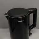 COMFEE' 1.7L Double Wall Electric Tea Kettle and Kettle Water Boiler, 100% Stainless Steel Interior & Lid & Spout, TwoLevel Wide Open Lid, 1500W Fast Boiling, AutoOff and BoilDry Protection