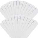 LazBlinds Vertical Blinds Replacement Slats - Room Darkening Fabric Slats for Sliding Doors & Windows, Easy-Cut Polyester, White Texture (82.5" x 3.5", 25 Pcs)