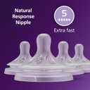 Philips Avent Natural Response Nipples, Extra Fast Flow (Flow 5), 4-Pack, SCY965/44