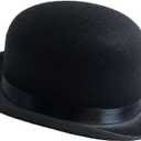 Funny Party Hats Black Derby Deluxe Costume Hat (Derby Hat)