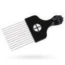 Hair Pick, Hair Comb, Metal Pick Comb, Detangle Wig Braid Hair Styling Comb, Black, 1 PACK
