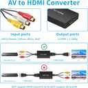 Tengchi RCA to HDMI Converter, Composite to HDMI Adapter Support 1080P PAL/NTSC Compatible with PS one, PS2, PS3, STB, Xbox, VHS, VCR, Blue-Ray DVD Players