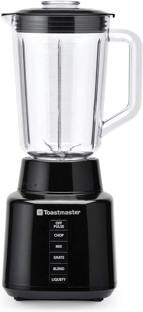 Toastmaster 350 Watt Blender with 48 oz BPA-Free Jar, Black, TM-600BL