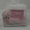 Cisily Dish Soap Dispenser, 12 fl oz Kitchen Soap Dispensers with Sponge Holder, Gold and Silver Pump Pink Glass Kitchen Soap Dispenser Set, Hand and Dish Soap Bottle Set, Pink Decor Accessories