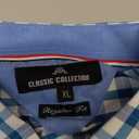 Alimens & Gentle Men's Plaid Button Down Shirts Cotton Long Sleeve Dress Shirts Regular Fit Gingham Shirts, XL