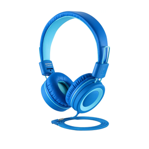 noot products Kids Headphones K11 Foldable Stereo Tangle-Free 5ft Long Cord 3.5mm Jack Plug in Wired On-Ear Headset for iPad/Amazon Kindle,Fire/Boy/Girl/School/Laptop/Tablet(Skyline Blue)