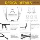 4-Pack Mens Reading Glasses Computer Reading Fashionable Frame Blue Light Blocking,Full Frame Readers Anti UV/eye fatigue(+1.25x Magnification Strength)