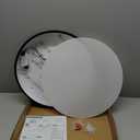 Modern Black Flush Mount Ceiling Light, 2-Lights Round Ceiling Light, Minimalistic Ceiling Lamp Acrylic Shade Lighting Fixture for Bedroom Laundry Room Bathroom Hallway(11.8 Inch)