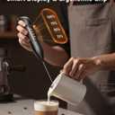Electric Milk Frother: LED & Wireless Charge, 3 Heads 3 Speeds