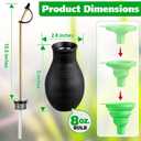 14OZ Diatomaceous Earth Powder Duster, Bulb Sprayer Insect Duster, Garden Powder Applicator Dispenser with Long Metal Tube for Home Organic Gardening Agricultural Supply