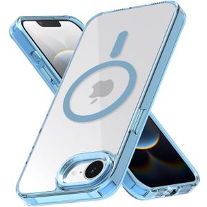 Lunivop for iPhone 17e /iPhone 16e Case Clear [Compatible with Magsafe Wireless Charging] Yellowing Resistant Magnetic Transparent Cover Protection Rugged for 17e / 16e Phone Cases 2025 Light Blue