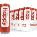 happy coffee canned caramel latte, 11 oz. cans, 12 pack, notes of marshmallow & comfort, 100% arabica beans, no artificial flavors or sweeteners