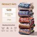 Wool Socks for Women - 5 Pairs Soft Cozy Knit Winter Warm Socks for Women Men