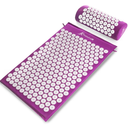 ProsourceFit Acupressure Mat and Pillow Set for Back/Neck Pain Relief and Muscle Relaxation, Large - Purple/White