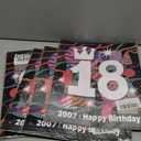 Pack Of 4 Gcardist 2025 18th Birthday Greeting Card, Jumbo 18 Years Old Birthday Gift Card,Memory Back In 2007（Envelope）
