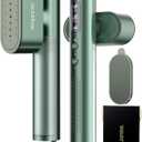 Jack & Rose Travel Steamer & Iron 2 In 1, Portable Garment Steamer, 15s Heat Up, Large Ceramic Heat Panel, 100-220V for Global Traveling (Green)