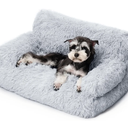 Mewoo Dog Couch, Small Dog Bed with Removable Washable Cover, Cute Cat Couch for Pets, Cat Beds for Indoor Cats with Anti-Slip Bottom (Grey)
