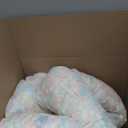 Bedsure ComfyFleece Donut Medium Dog Bed - Washable Faux Fur with Corduroy Fleece & Anti Slip Bottom, Round Pet Bed with Removable Cover, Cream, 30x30x8 inches